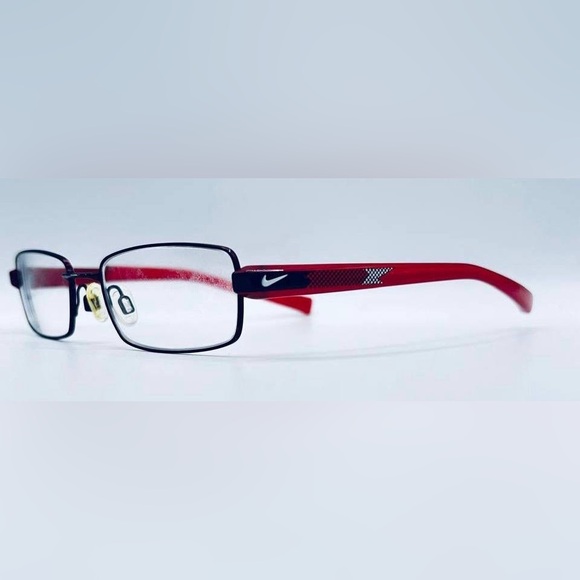 Nike 8079 Red Burgundy Rectangular Sunglasses Frames Only - Picture 2 of 8